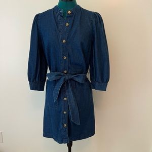 NWT Who What Wear mini denim shirt dress with belt!
